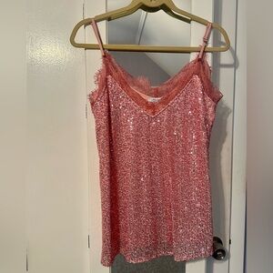 Sequin Pink Cami Top